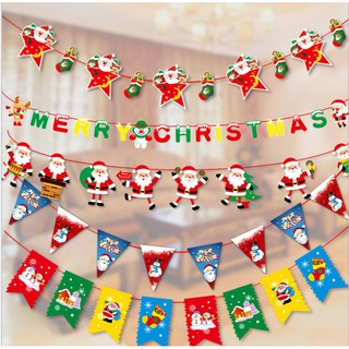 Cờ treo trang trí noel nhiều mẫu BST01