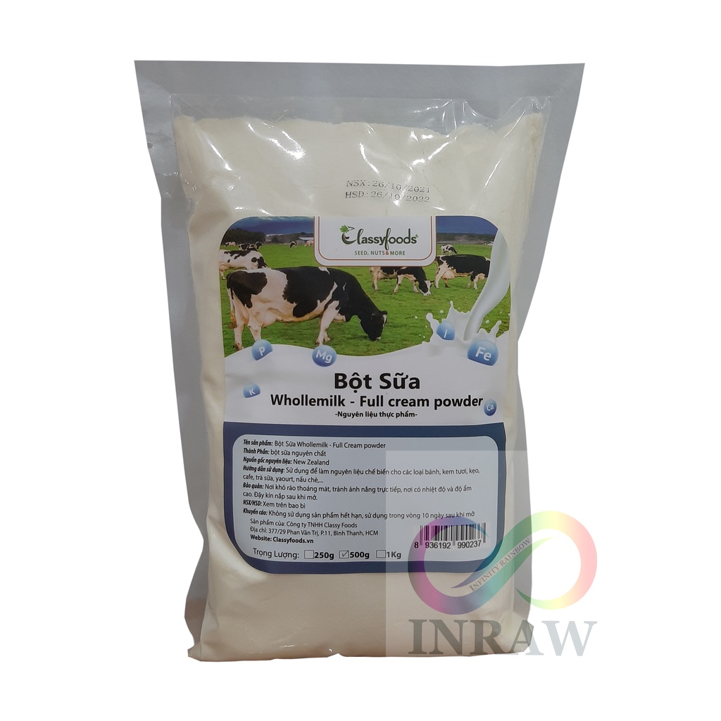 Bột Sữa Béo Nguyên Kem New Zealand Túi 500g / 200g/ 100g