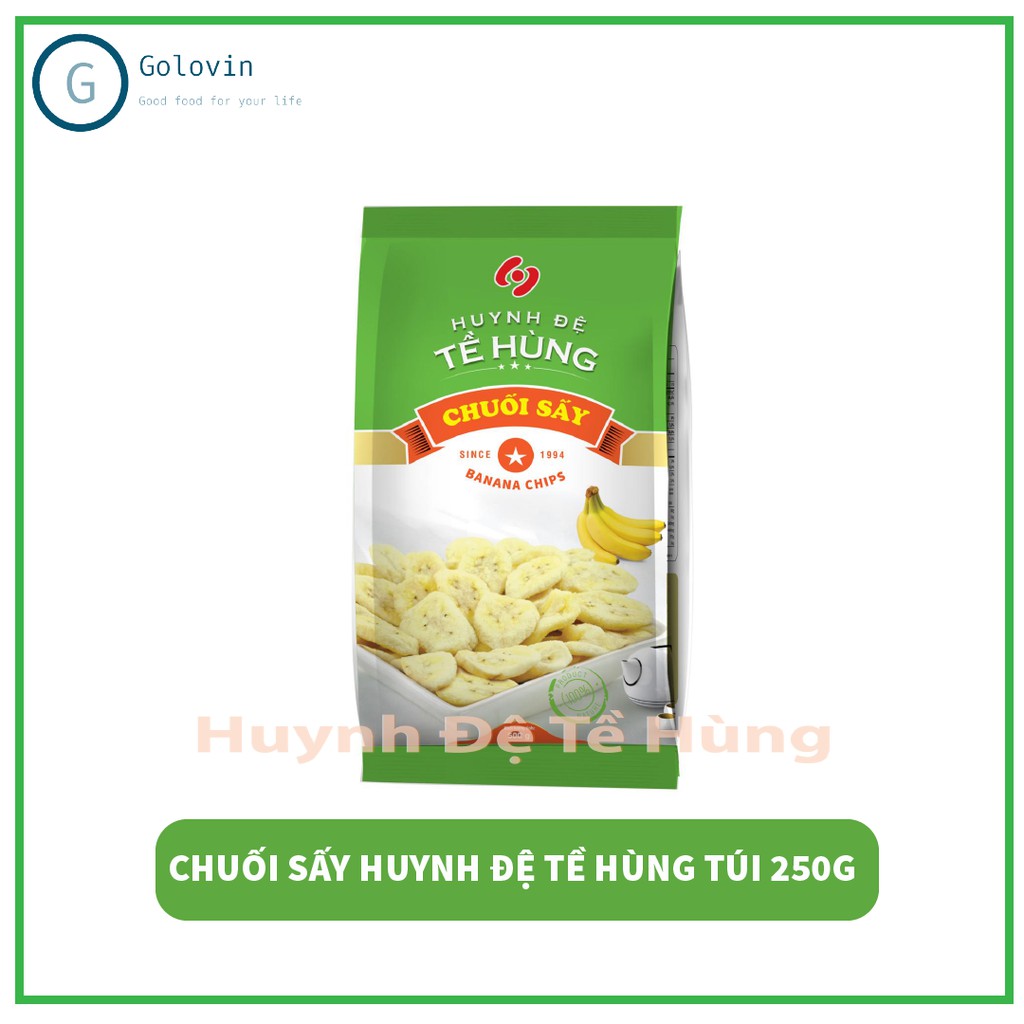 Khoai lang vàng sấy khô giòn Huynh Đệ Tề Hùng dinh dưỡng ăn liền túi 250gr Golovin Shop