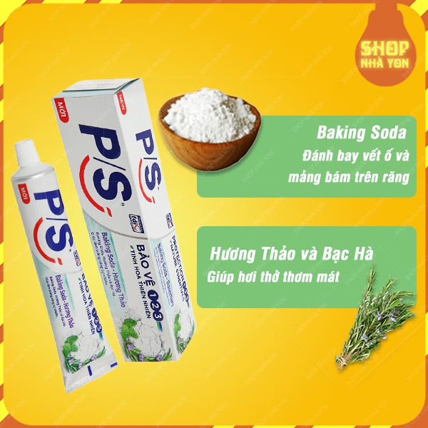 Kem đánh răng PS bảo vệ 123 soda hương thảo 180g
