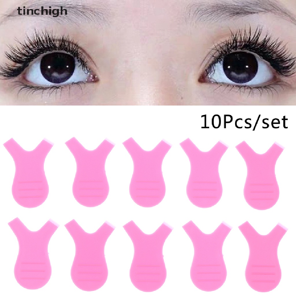 Set 10 Dụng Cụ Uốn Cong Và Kéo Dài Mi Màu Hồng