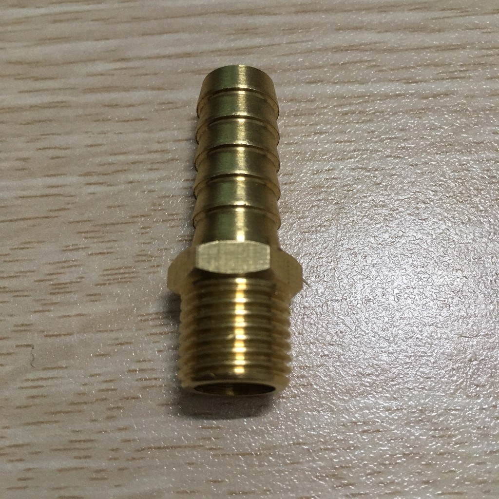 Đuôi Chuột Nối Ống Gas  Dùng Lắp Đường Ống Gas Công Nghiệp - Ren Ngoài 13mm, Ren Trong 10mm