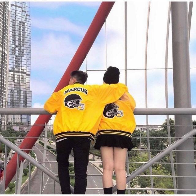 [Mã WASTMAY giảm 15% tối đa 30K đơn 150K] Áo Khoác Dù BOMBER MAR.CUS 123SHOP Cho Nam/Nữ Mẫu Đen Viền Vàng Unisex | BigBuy360 - bigbuy360.vn