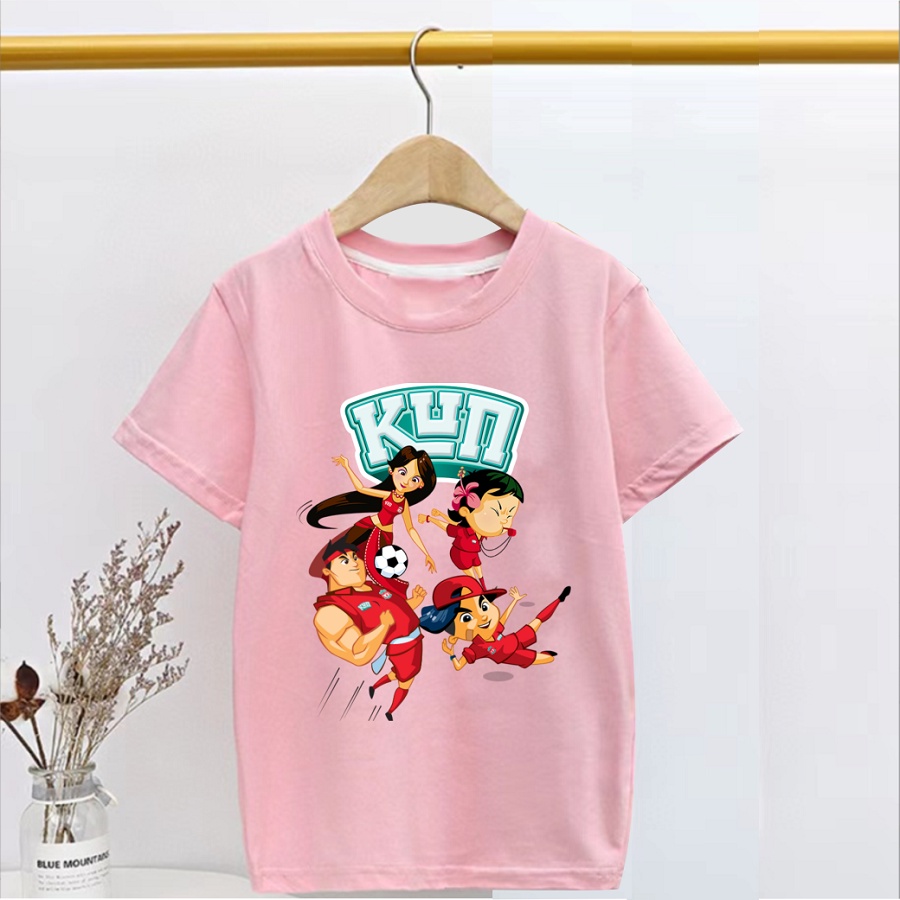 Áo phông cho bé in hình gia đình Kun nông dân siêu phàm bé cực thích