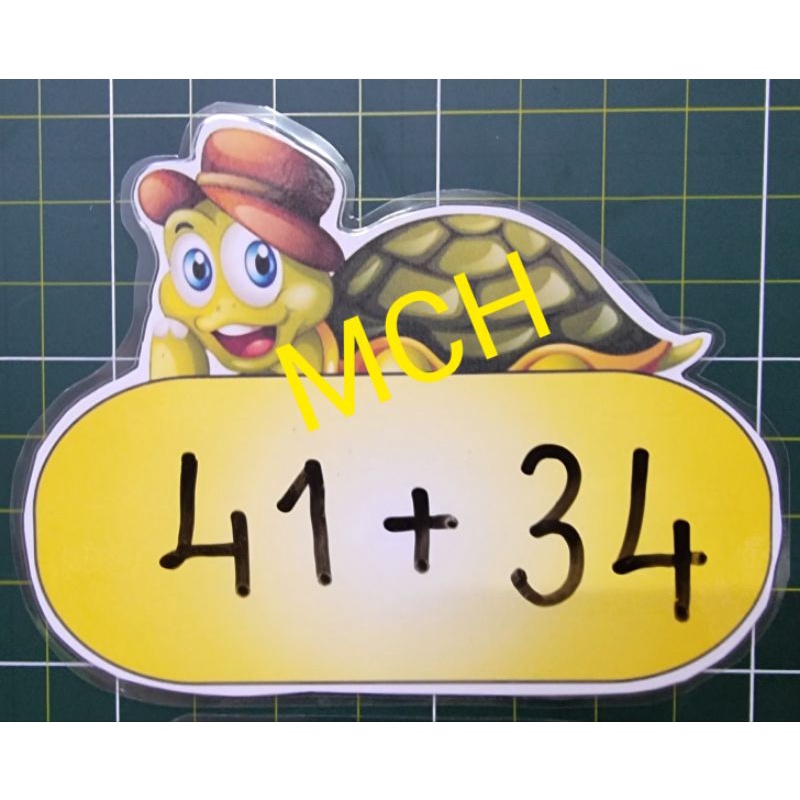 Sét bộ 10 hình Cỡ A5 - Tìm đúng toa Tàu cho chú Rùa hoặc các bạn nhỏ - In màu + Ép + Nam châ lá