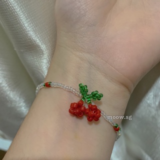 [ Nhập mã HUYNSG giảm 10k ] vòng hạt cườm cherry to