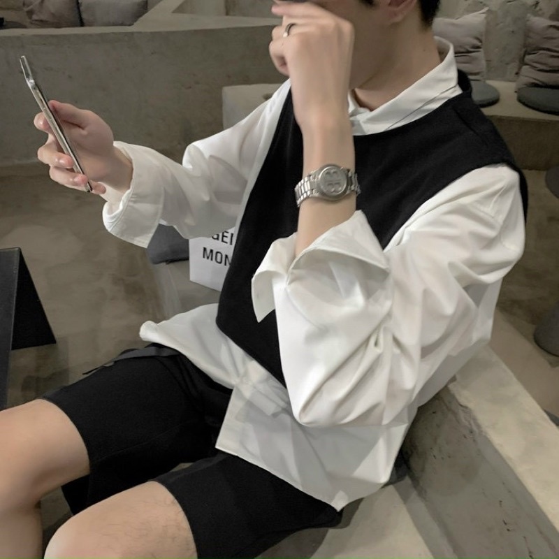 Set 2 Áo Sơmi &Ghile thiết kế Unisex