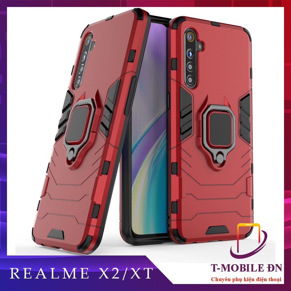 Ốp lưng Realme XT / Realme X2 / Realme XT 730G iron man chống sốc kèm nhẫn iring chống xem video