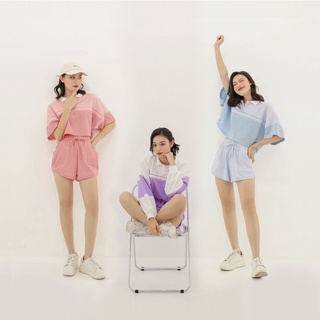 Áo thun tay dài gam pastel - COLOR BLOCK TEE - SODA POP