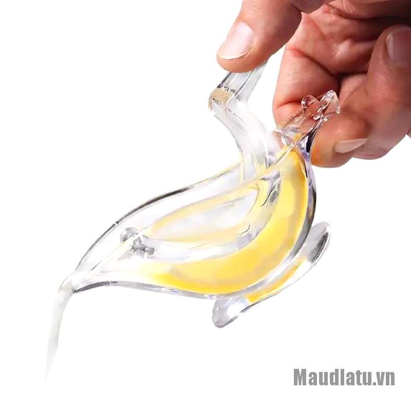 OneMetert☀Acrylic Lemon Clip Transparent Fruit Juicer Home Kitchen Bar Gadget Boat Shape