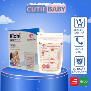 Túi trữ sữa mẹ Kichi 100ml,250ml 2 khóa zip - Dụng cụ trữ sữa an toàn cho bé trai, bé gái, trẻ sơ sinh [41]