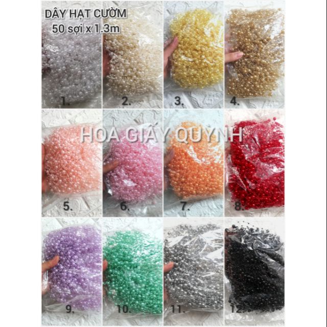 CHUỖI HẠT TRAI 50sợi x 1.3m