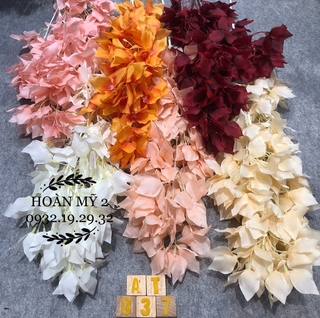 Hoa Vải Hoàn Mỹ 2 - Hoa Giả Cành Hoa Giấy Xi (AT037)