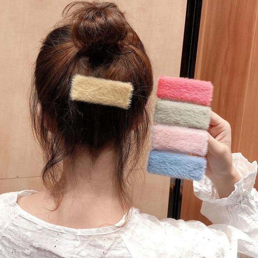 Kẹp tóc mái phối lông iLita - cặp bấm mái nữ đẹp vintage Hàn Quốc cute dễ thương xinh xắn hottrend 2023 (Combo 3)