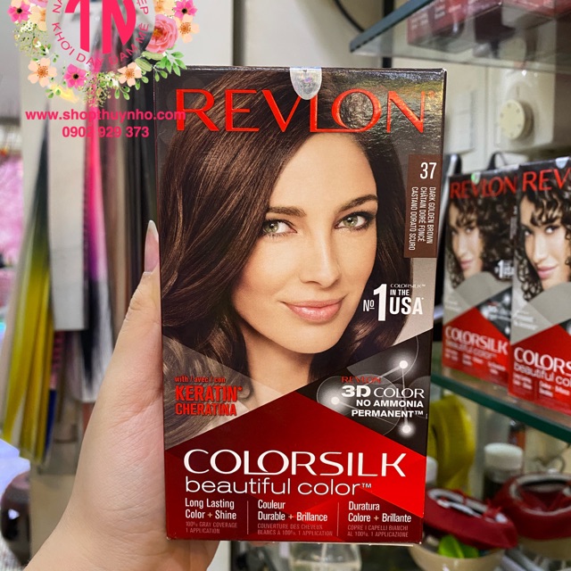 Thuốc nhuộm tóc Revlon ColorSilk số 37 ( Dark Golden Brown - Nâu Ánh Kim )