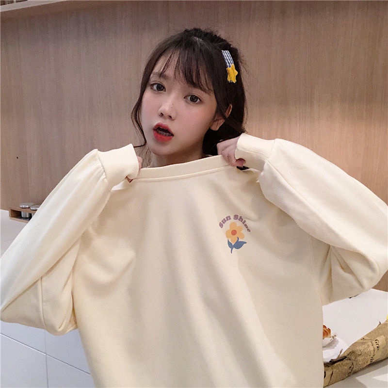 Áo Sweater Mỏng Dáng Rộng Phong Cách Hàn Quốc Dành Cho Nữ