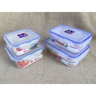 Set 4 hộp thực phẩm 4 khóa - Song Long
