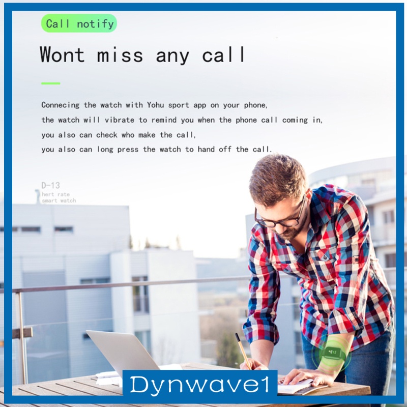 Đồng Hồ Đeo Tay Thông Minh Dynwave1 Đo Nhịp Tim Màn Hình Cảm Ứng 116plus Đen