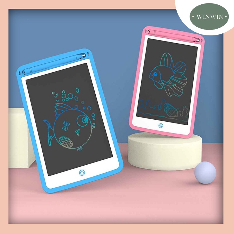 Bảng Vẽ Điện Tử 3D Đơn Sắc Bảng Viết Vẽ Dành Cho Bé Tự Xóa Được Thông Minh 12 Inch Màn Hình Lcd Đồ Họa Bút Dạy