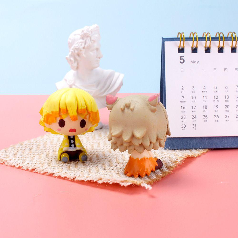 Set 4 Mô Hình Nhân Vật Hoạt Hình Kamado Tanjirou Demon Slayer Kimetsu No Yaiba Kamado Nezuko Agatsuma Mini Dễ Thương