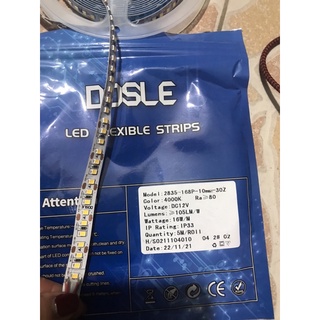 Led dây dán dosle 2835 12v 168leds/m 10w cuộn 5 mét