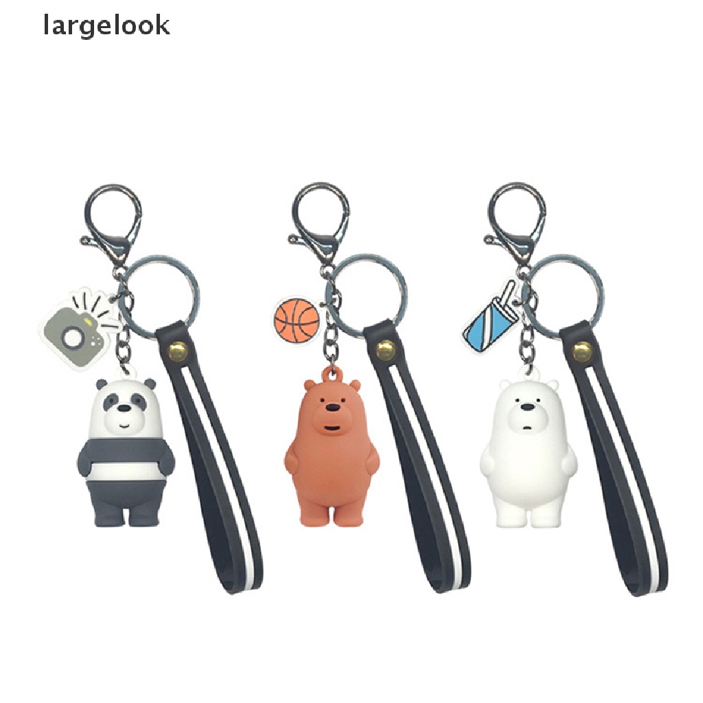 Móc khóa mặt hình gấu We Bare Bears thích hợp sưu tầm