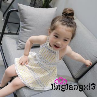 Đầm Sát Nách Chấm Bi Cho Bé Gái (3-8 Tuổi)