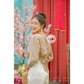 Áo kiểu croptop thắt nơ ENVY A0520