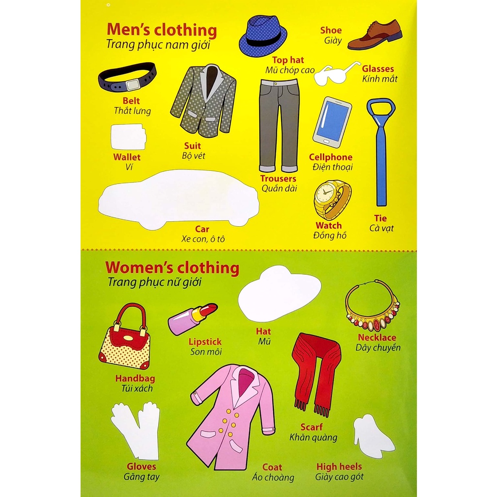 Sách Sticker For Kids 4 (Song Ngữ Anh - Việt) - Từ Mới