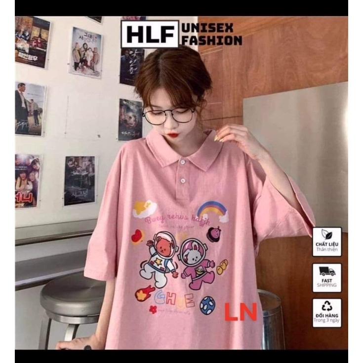 Áo polo gấu thỏ cầu vồng TH6