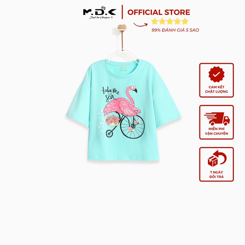 Áo bé gái - Flamingo ride bicycle M.D.K - xinh xắn, năng động