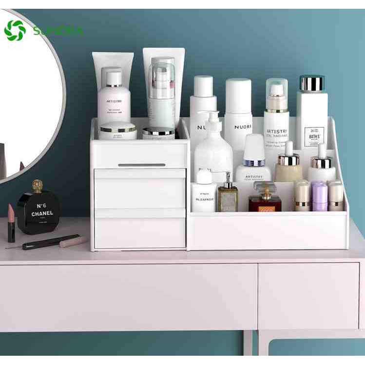 Kệ Đựng Mỹ Phẩm Để Bàn Có Ngăn Kéo Tiện Dụng