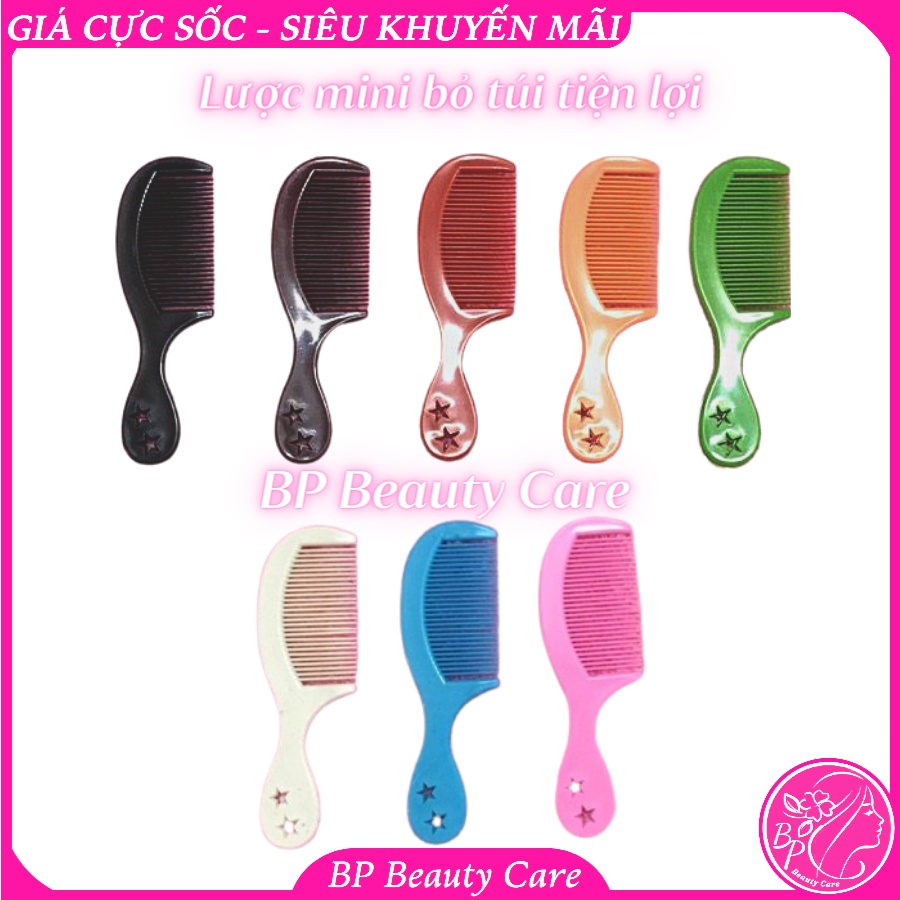 Lược chải tóc mini dễ thương 10 màu bỏ túi tiện lợi 12cm
