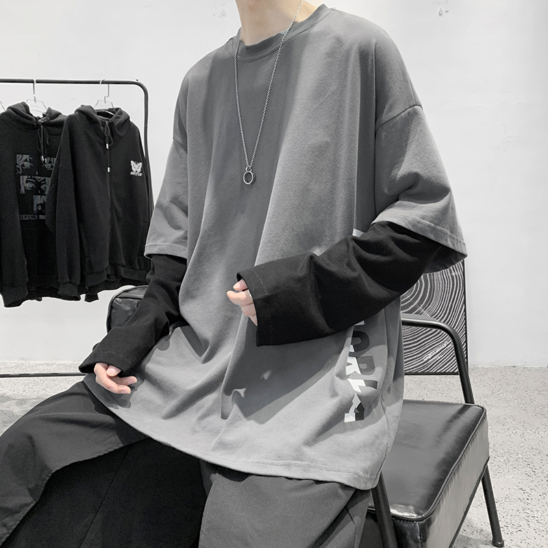 Áo thun tay dài giả hai lớp phong cách Hàn Quốc trẻ trung thời trang cho nam | BigBuy360 - bigbuy360.vn