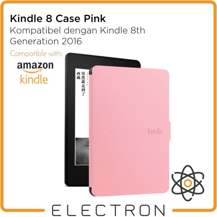 Bao Da Máy Tính Bảng Pu Màu Hồng Đơn Giản Cho Amazon 2016 Kindle 8