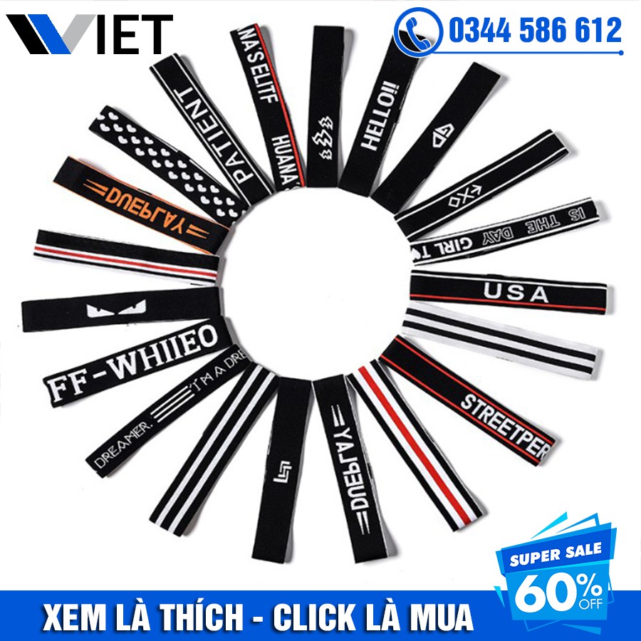 Băng Đô Quấn Đầu Co Giãn Dùng Tập Thể Dục, Chơi Thể Thao Thời Trang