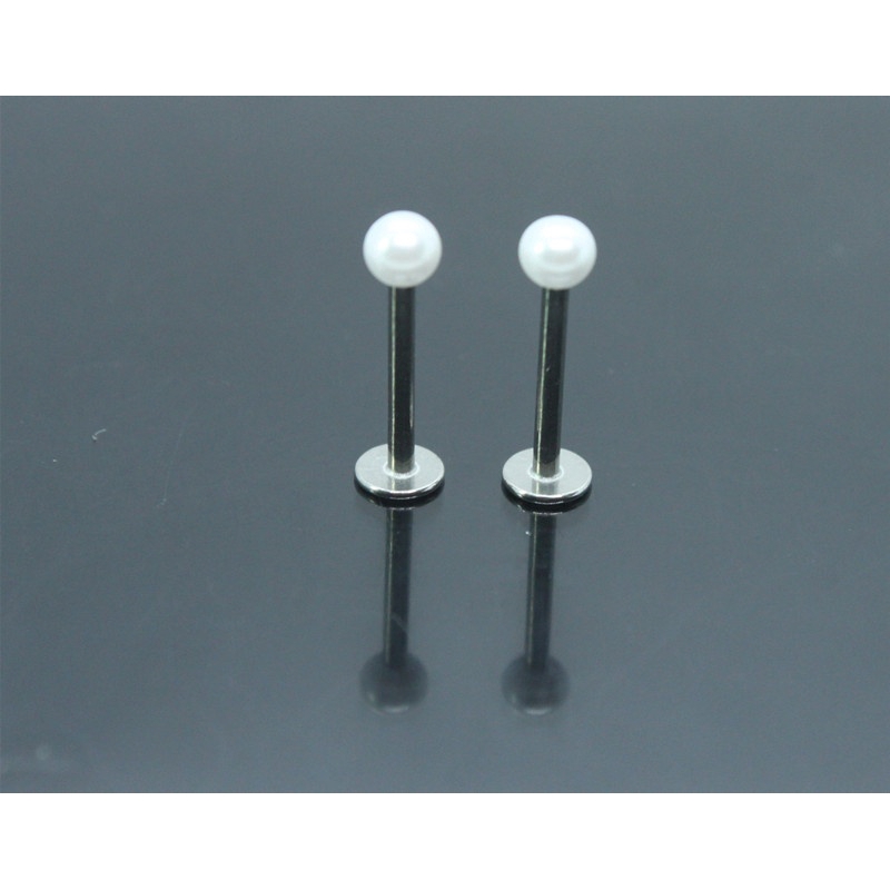 Set 2 hoa tai đinh tán xỏ khuyên cho cơ thể cá tính 16g