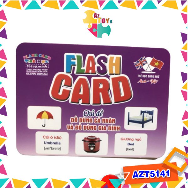 Combo Thẻ Học Flashcard Thông Minh Song Ngữ Glenn Doman Size To - AZT5141