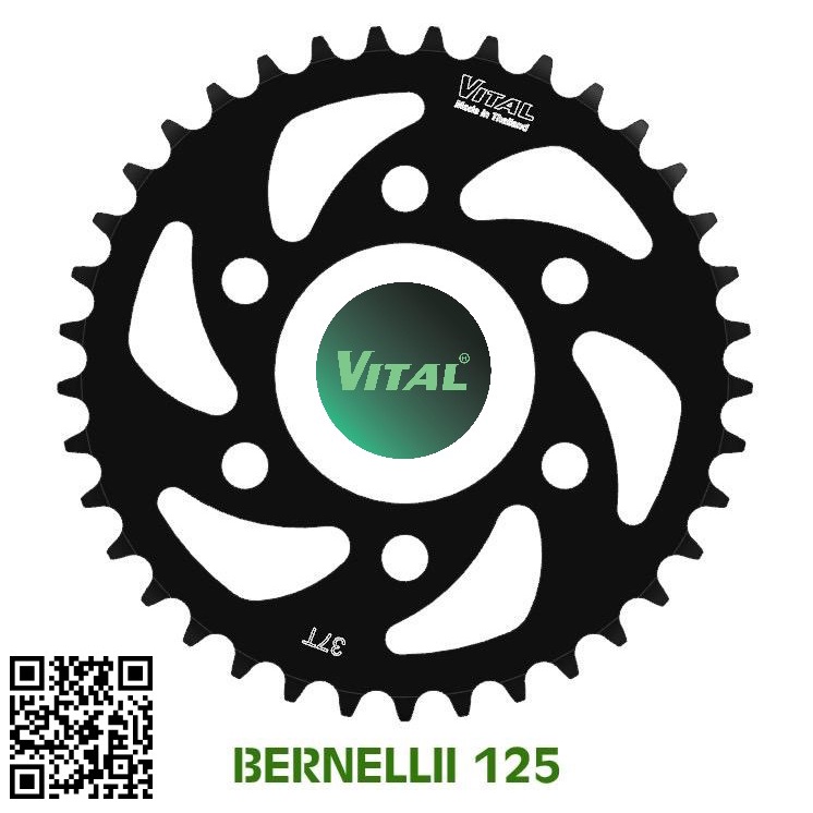 Dĩa Benelli 125 / 175 /Tnt 125 size 37 va 45 rang loại 6 lổ ốc - NSD, Nhông sên dĩa VITAL chính hãng Thái land