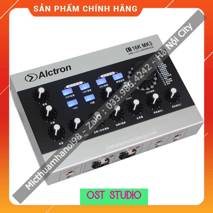 Sound Card Alctron U16K MK3 Tặng Kèm Dây Kết Nối , Chuyên Thu Âm Livestream , Hát Karaoke Chuyên Nghiệp , Âm Thanh Hay