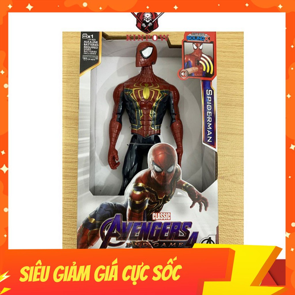 Đồ Chơi Mô Hình Siêu Anh Hùng Spiderman Nhựa Đặc Cao 30cm Có Đèn Led Đỏ Và Phát Nhạc Cho Bé Thích Sưu Tầm