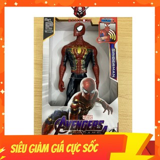 Đồ Chơi Mô Hình Siêu Anh Hùng Spiderman Nhựa Đặc Cao 30cm Có Đèn Led Đỏ Và Phát Nhạc Cho Bé Thích Sưu Tầm