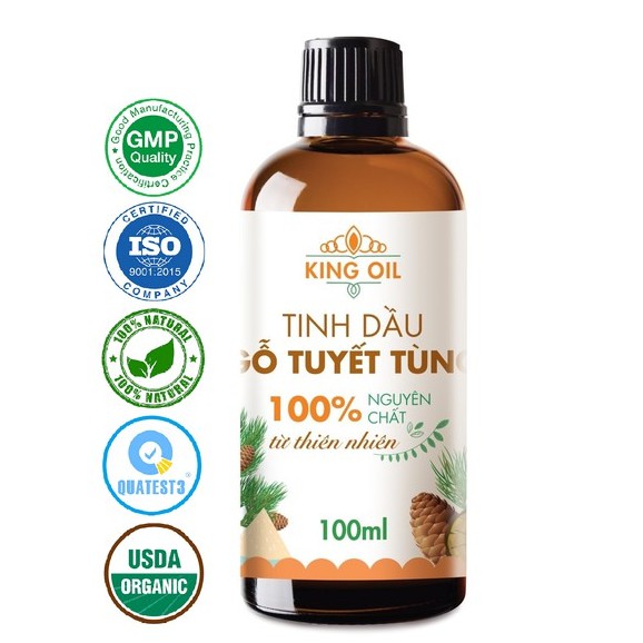 Tinh dầu gỗ Tuyết Tùng (gỗ Hoàng Đàn) nguyên chất Organic từ thiên nhiên - KingOil