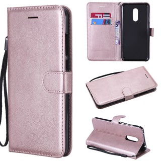 Casing Xiaomi Redmi 5 Plus solid color leather cover phone case