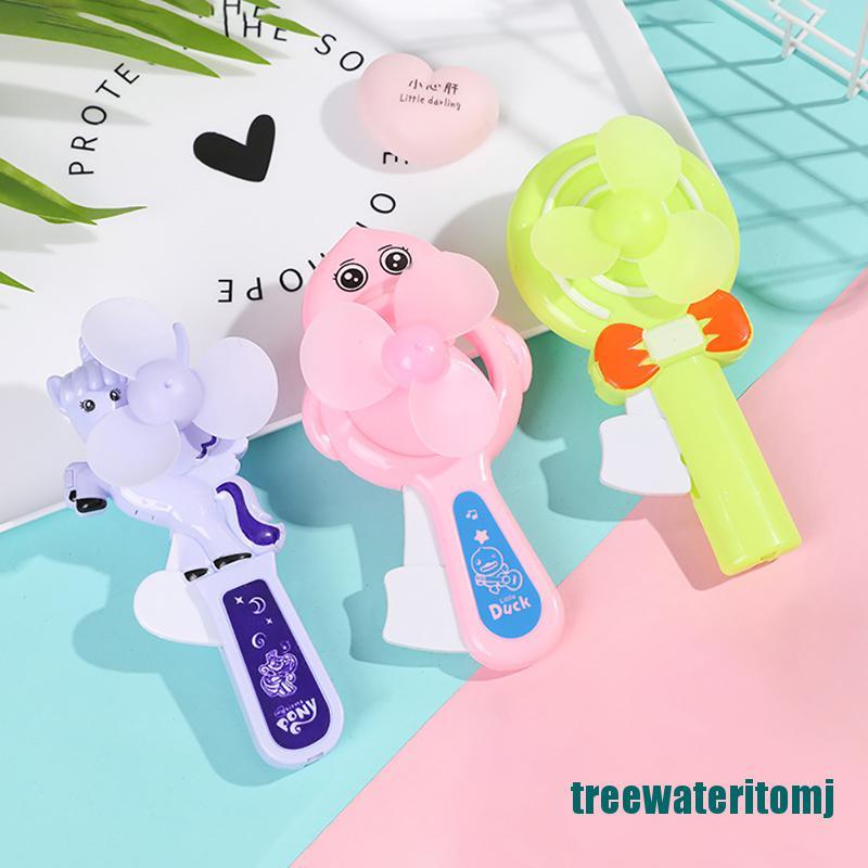 Quạt Cầm Tay Mini Hình Hoạt Hình Dễ Thương