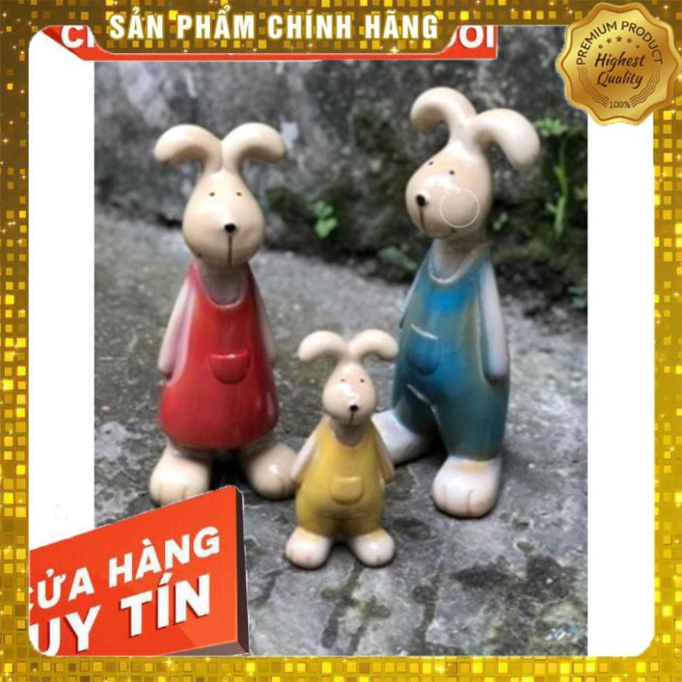 Giá hủy diệt - Đồ gốm sứ trang trí nhà cửa độc đáo ấn tượng Gia đình thỏ M12