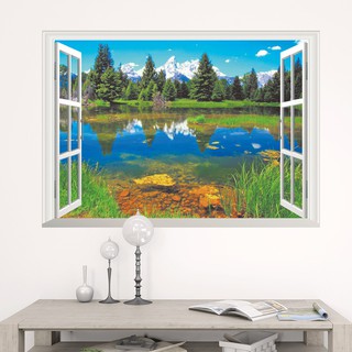 Miếng Dán Tường Hình Cửa Sổ 3D Lớn