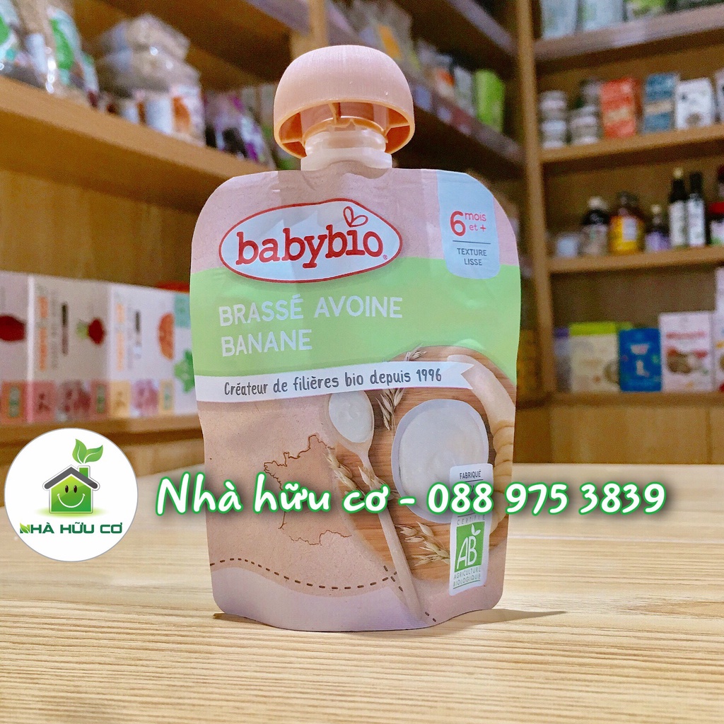 Sữa chua yến mạch hữu cơ cho bé vị chuối Babybio 85g (≥ 6 tháng) - Date: 25/1/2024 - Nhà hữu cơ
