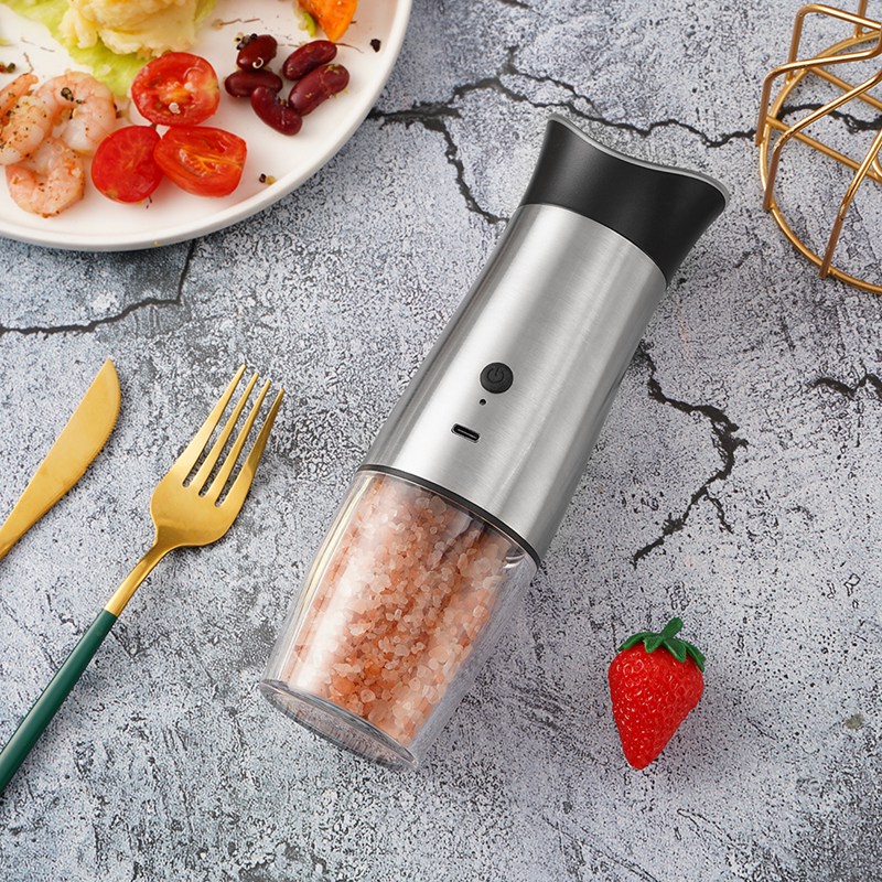Máy Xay Tiêu Muối Bằng Điện Cổng USB 170ML Có Thể Điều Chỉnh Độ Sáng Và Làm Sạch