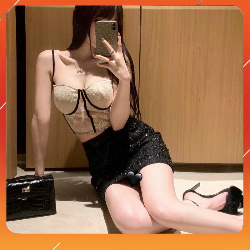 Áo bra ren cao cấp 2 dây định hình lưng thun co giãn thoải mái sang chảnh sexy